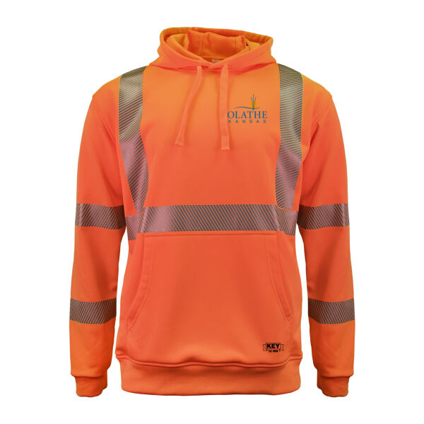 ANSI Class 3 Hi-Vis Segmented Tape Fleece Pullover Hoodie Thumbnail